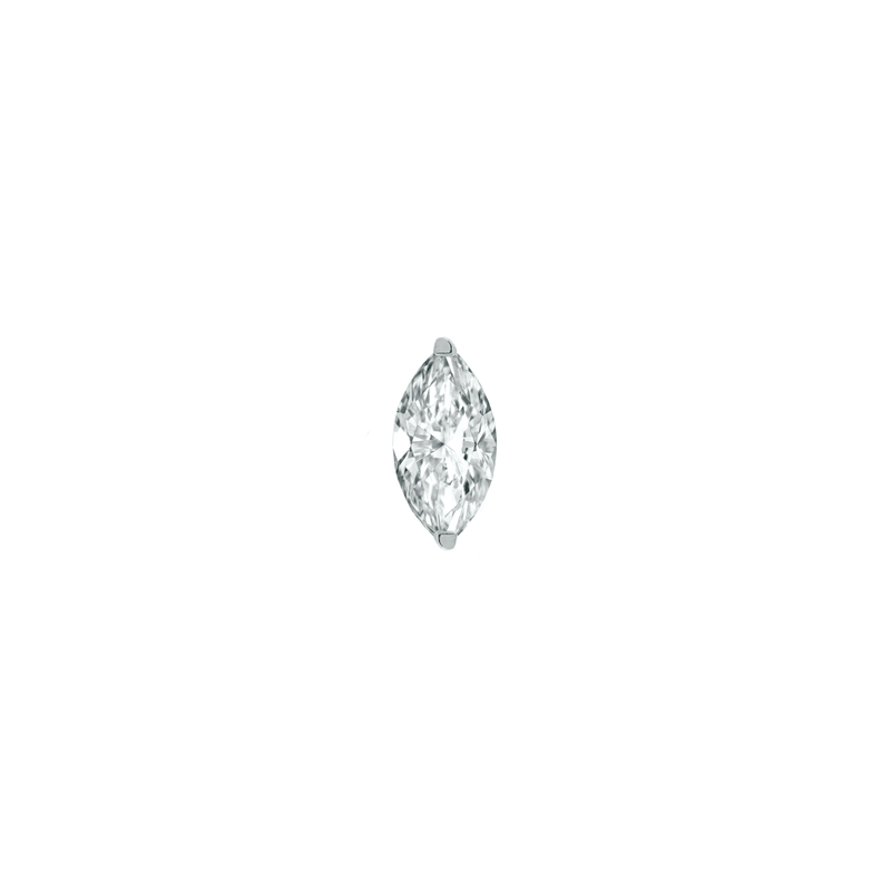 6mm Marquise Diamond Threader Stud | .3GMS .24CT | Single - Porter Lyons