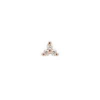 Mini Diamond Trio Threaded Flat Back Earring | .25GMS .02CT | Single - Porter Lyons