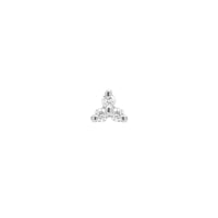 Mini Diamond Trio Threaded Flat Back Earring | .25GMS .02CT | Single - Porter Lyons