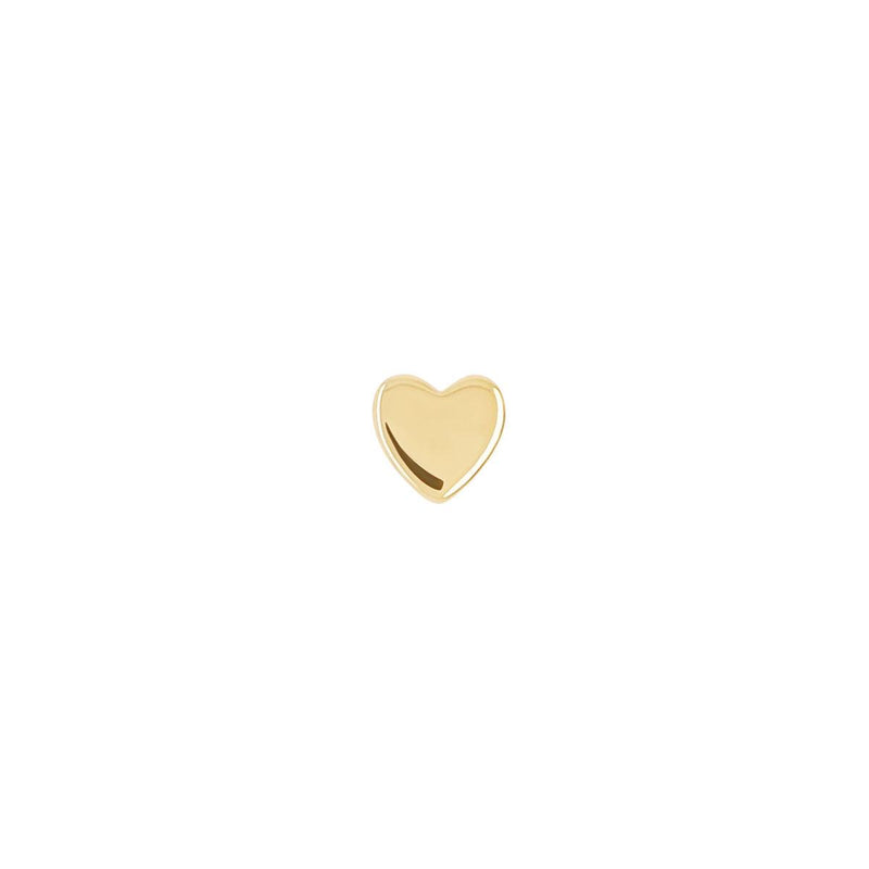 Mini Gold Heart Threaded Flat Back Earring | .5GMS | Single - Porter Lyons