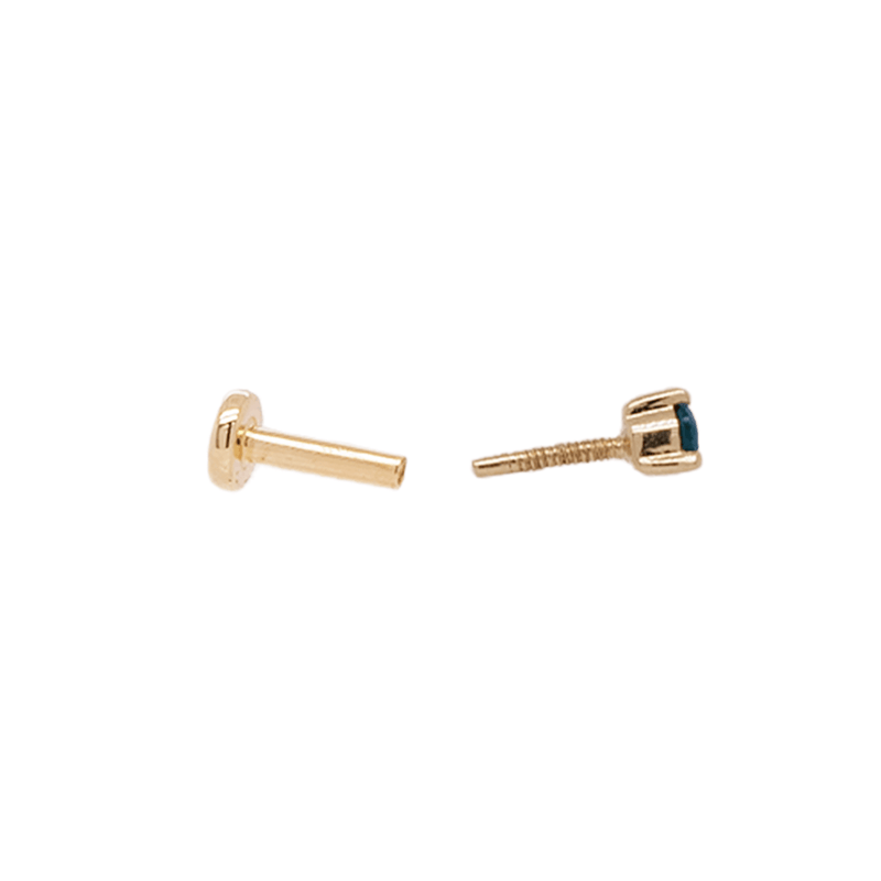 Petite Sapphire Threader Stud | .40GMS .06CT | Single - Porter Lyons