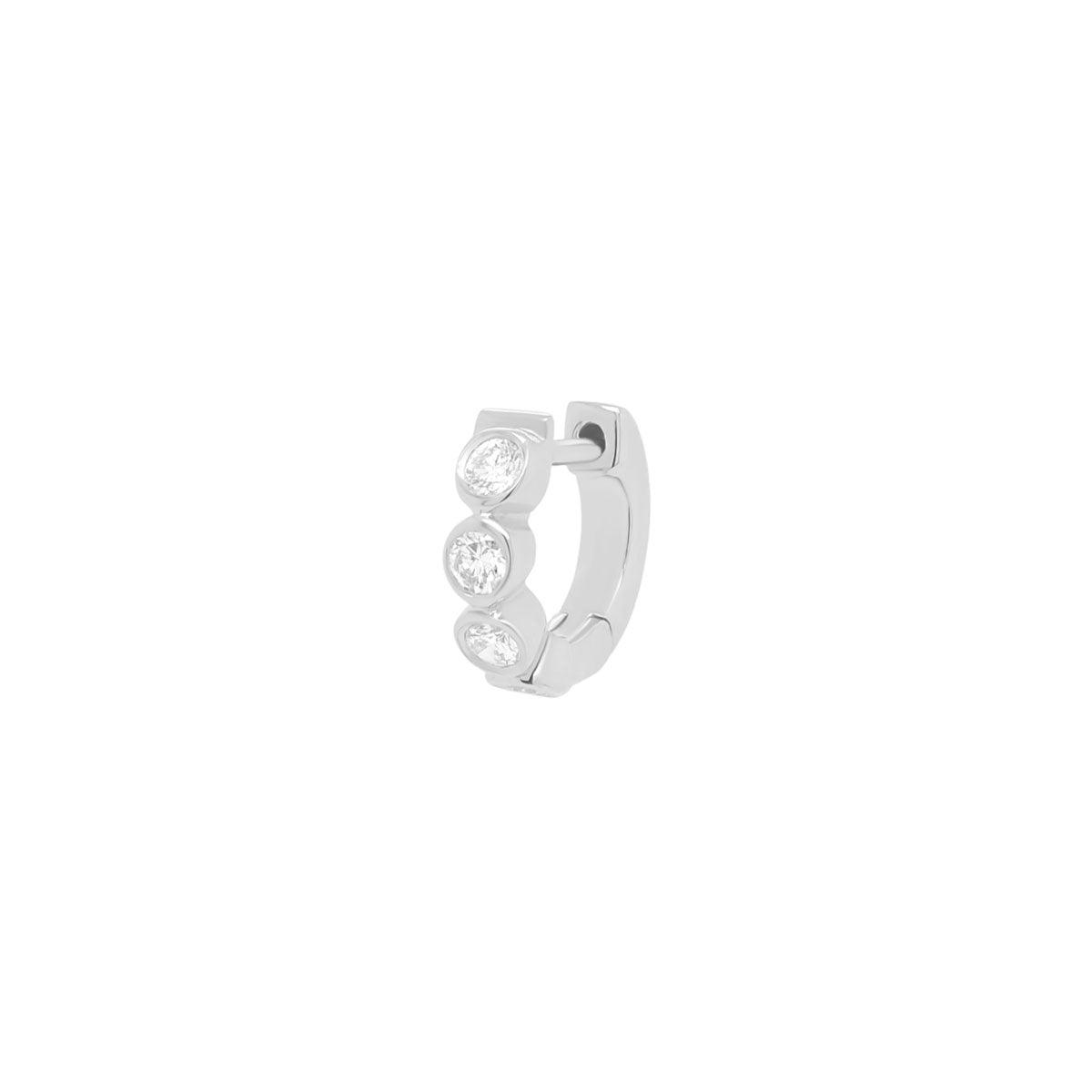 Small Bubble Huggie Hoop | .8GMS .1CT | Single - Porter Lyons